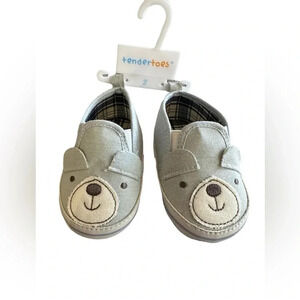 Tender Toes Baby Blue Teddy Bear Shoes Size 2 New Never Worn